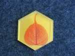 Untersetzer Blatt rotgold